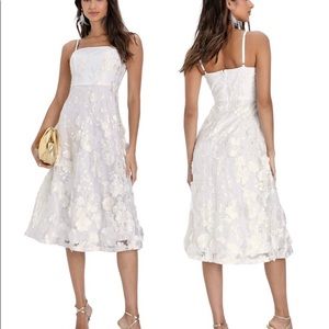 Lulus White 3D Floral Garden Dress